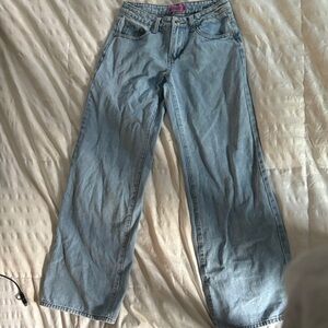 Edikted Light Blue Flare Jeans